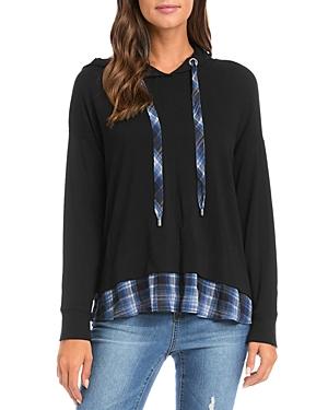 Karen Kane Contrast Hem Hoodie