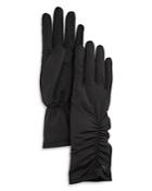 U/r Ruched Faux Fur-lined Tech Gloves
