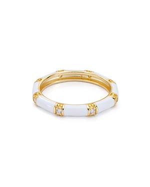 Argento Vivo Enamel Ring In 18k Gold-plated Sterling Silver
