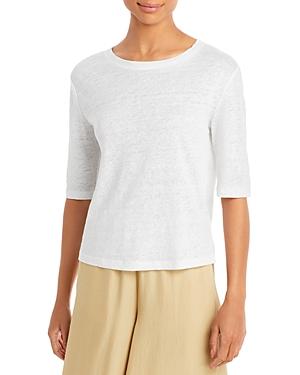 Vince Relaxed Linen Elbow Sleeve Shirt
