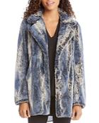 Karen Kane Patterned Faux Fur Coat