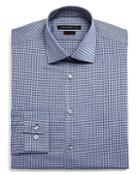 John Varvatos Star Usa Textured Micro Gingham Check Slim Fit Dress Shirt
