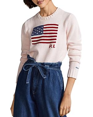 Polo Ralph Lauren Pink Pony Intarsia Flag Sweater