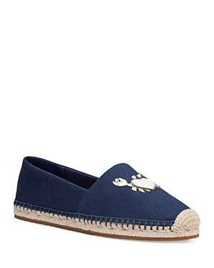 Kate Spade New York Women's Beach Date Embellished Heart Crab Espadrille Flats