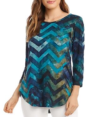 Karen Kane Tie-dyed Burnout Shirt