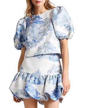 Ted Baker Ivria Puff Sleeve Crop Top
