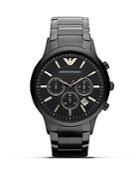 Emporio Armani 316 Stainless Steel Bracelet With Black Dial Watch, 43mm