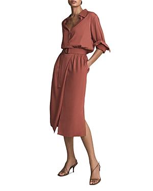 Reiss Emilie Belted Midi Dress
