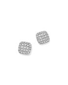 Diamond Pave Square Stud Earrings In 14k White Gold, .50 Ct. T.w. - 100% Exclusive