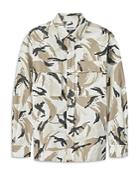 Kenzo Cotton Blend Ripstop Camouflage Over Shirt