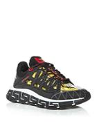 Versace Men's Mixed Print Low Top Sneakers