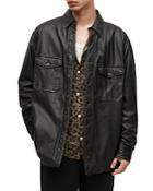 Allsaints Otaru Leather Shirt Jacket