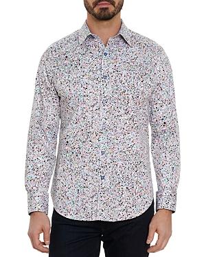 Robert Graham Brisbane Cotton Stretch Dot Print Classic Fit Button Down Shirt