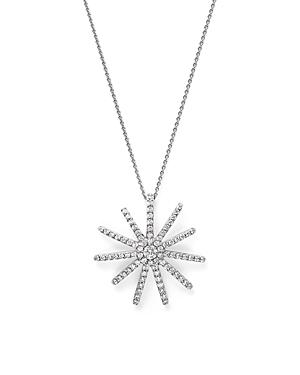 Bloomingdale's Diamond Starburst Pendant Necklace In 14k White Gold, 0.50 Ct. T.w. - 100% Exclusive