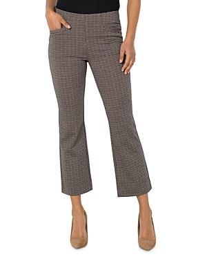 Liverpool Los Angeles Stella Gingham Pull On Kick Flare Pants
