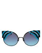 Fendi Round Cat Eye Sunglasses, 53mm