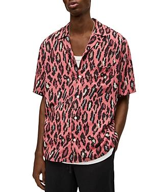 Allsaints Ocelot Animal Print Short Sleeve Shirt