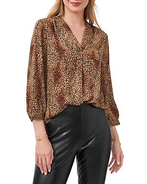 Vince Camuto Jane Leopard Print Top