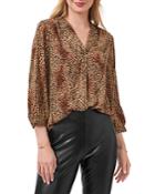 Vince Camuto Jane Leopard Print Top