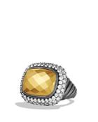 David Yurman Waverly Ring With Gold Dome & Diamonds