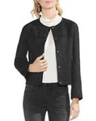 Vince Camuto Faux Suede Snap Front Jacket