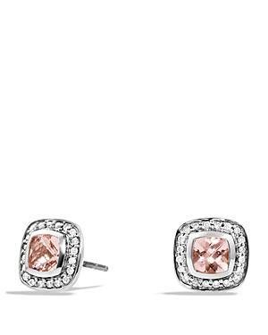 David Yurman Petite Albion Earrings With Morganite And Diamonds