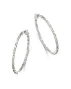 Bloomingdale's Diamond Inside-out Hoop Earrings In 14k White Gold, 2.0 Ct. T.w. - 100% Exclusive