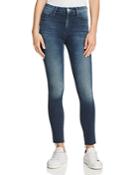 Mother The Looker Ankle Fray Skinny Jeans In Moonlust Privateer