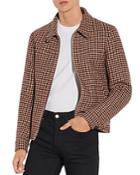 Sandro Camille Houndstooth Wool Jacket