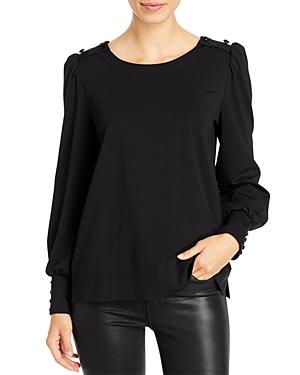 Karl Lagerfeld Paris Button Shoulder Top