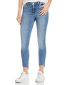 Frame Le High Skinny Raw-edge Stagger Jeans In Westway