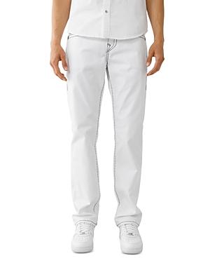 True Religion Ricky Flap Straight Fit Super T Jeans In Optic White