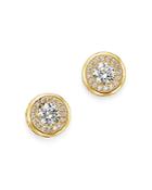 Bloomingdale's Bezel-set Diamond Halo Stud Earrings In 14k Yellow Gold, 1.0 Ct. T.w. - 100% Exclusive