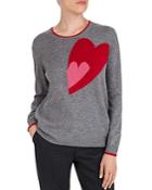 Gerard Darel Scarlett Heart-print Cashmere Sweater