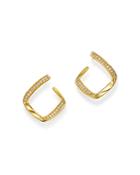 Bloomingdale's Diamond Twisted Front-back Earrings In 14k Yellow Gold, 0.25 Ct. T.w. - 100% Exclusive