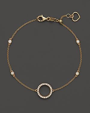 Diamond Circle Bracelet In 14k Yellow Gold, .20 Ct. T.w.