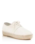 Vince Cynthia Leather Lace Up Espadrille Oxfords