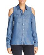 Alison Andrews Cold Shoulder Chambray Top - 100% Exclusive