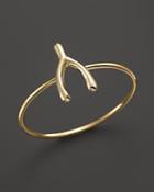 Zoe Chicco 14k Yellow Gold Small Wishbone Ring