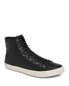 John Varvatos Collection Men's Multi-lace High-top Leather Sneakers