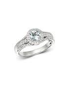Bloomingdale's Aquamarine & Diamond Cocktail Ring In 14k White Gold - 100% Exclusive
