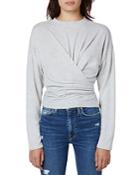 Hudson Jeans Long Sleeve Wrap Front Top
