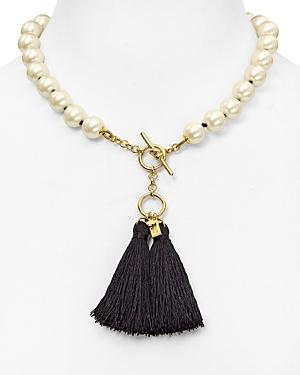 Kate Spade New York Beaded Collar Tassel Necklace, 15