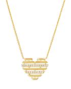 Bloomingdale's Champagne Diamond Heart Pendant Necklace In 14k Yellow Gold, 0.25 Ct. T.w. - 100% Exclusive