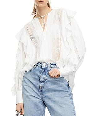 The Kooples Ruffled Lace Blouse