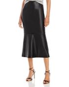 Staud Laurel Faux Leather Midi Skirt