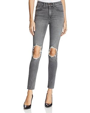 Levi's 721 High Rise Skinny Jeans In Washed Black