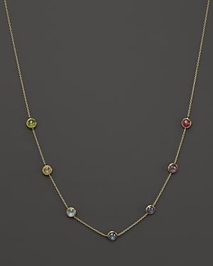 Ippolita Lollipop 18k Gold Mini Gelato Round Station Necklace, 16