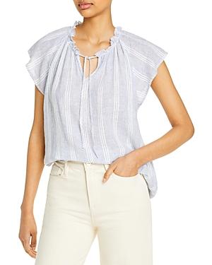 Rails Raven Striped Tie Neck Top