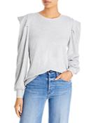 Grey State Cindy Puff Sleeve Cotton Sweatshirt